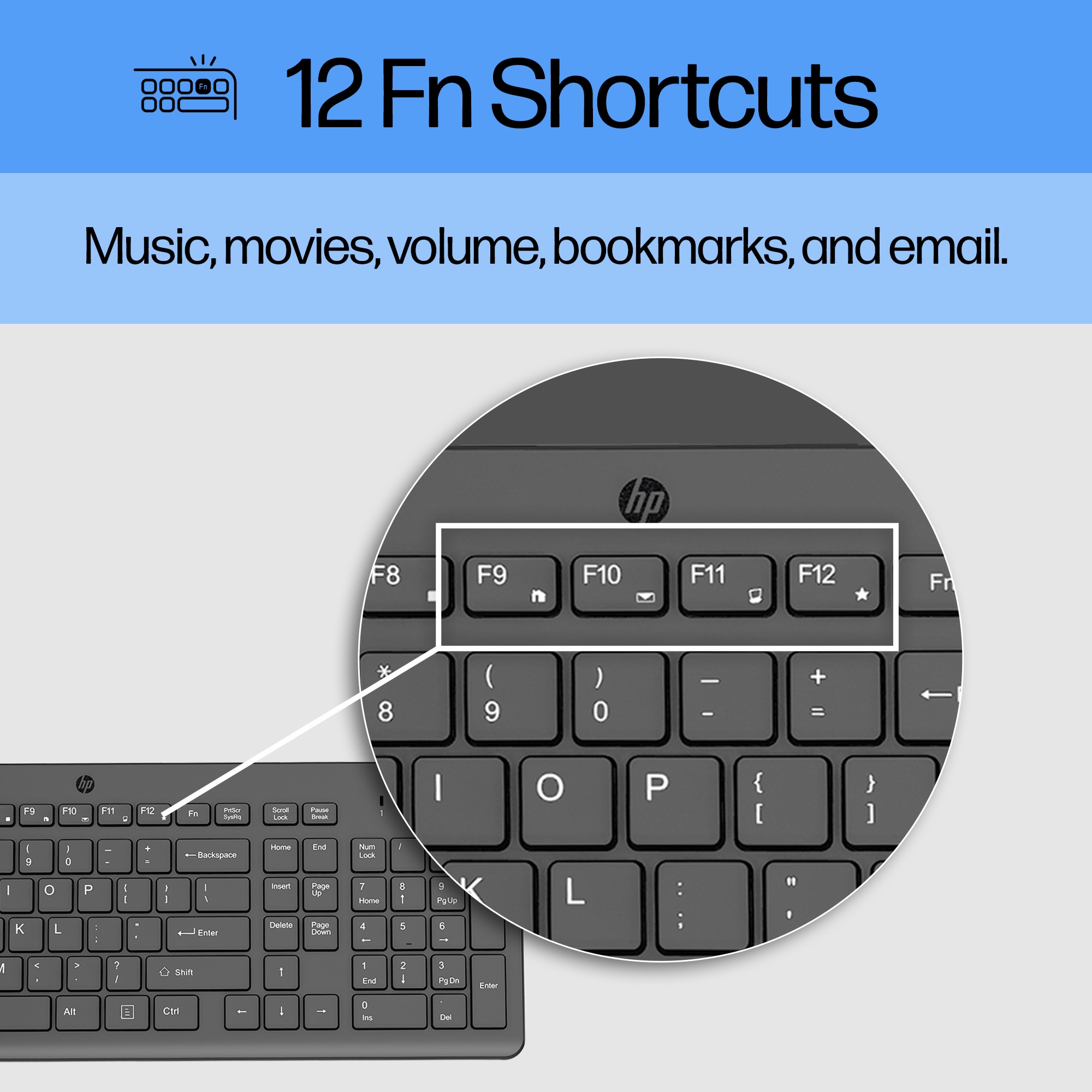 HP Wired Keyboard Reliable Typing Performance Durable Build For Everyday Typing Responsive Key Feedback For Gaming and Work