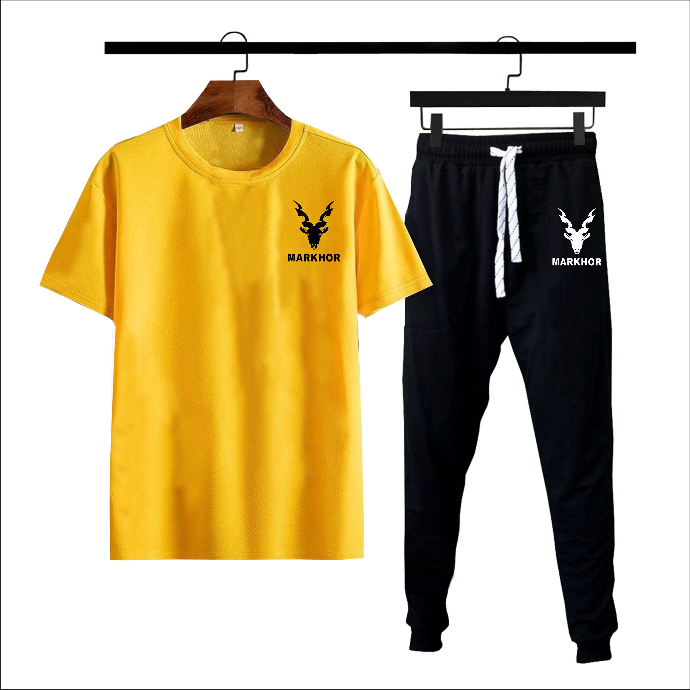 Markhor Printed Summer Tracksuit Trouser & T Shirt For Men round neck half sleeves t-shirt for men & boys