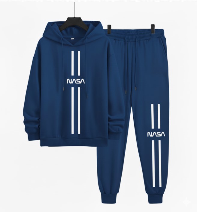 NASA Print Winter Track Suit Hoodie and Trouser