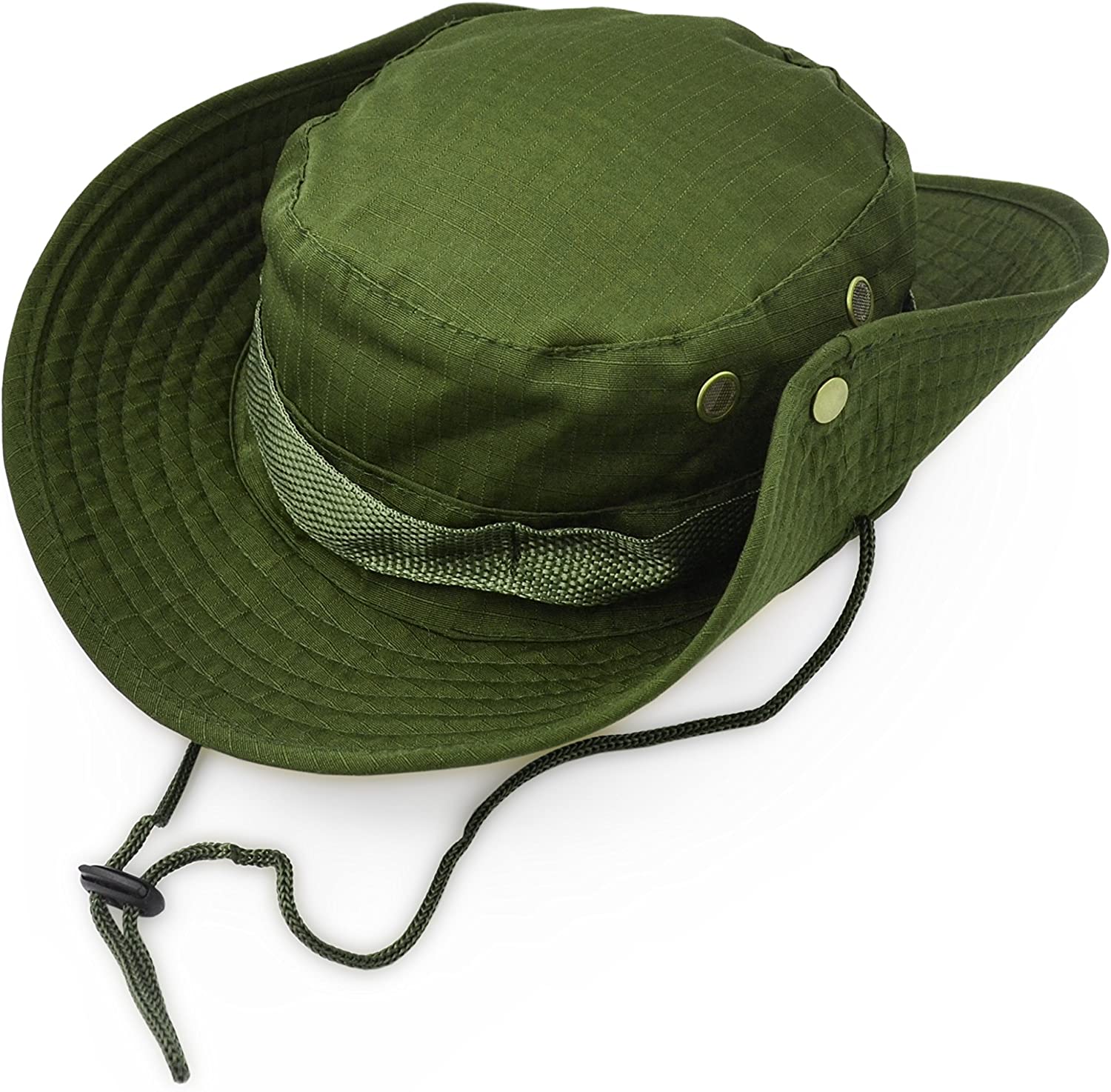 Waterproof Outdoor Wide Brim Sun Hat, Fishing Hiking Sun Boonie Hat for Men & Women