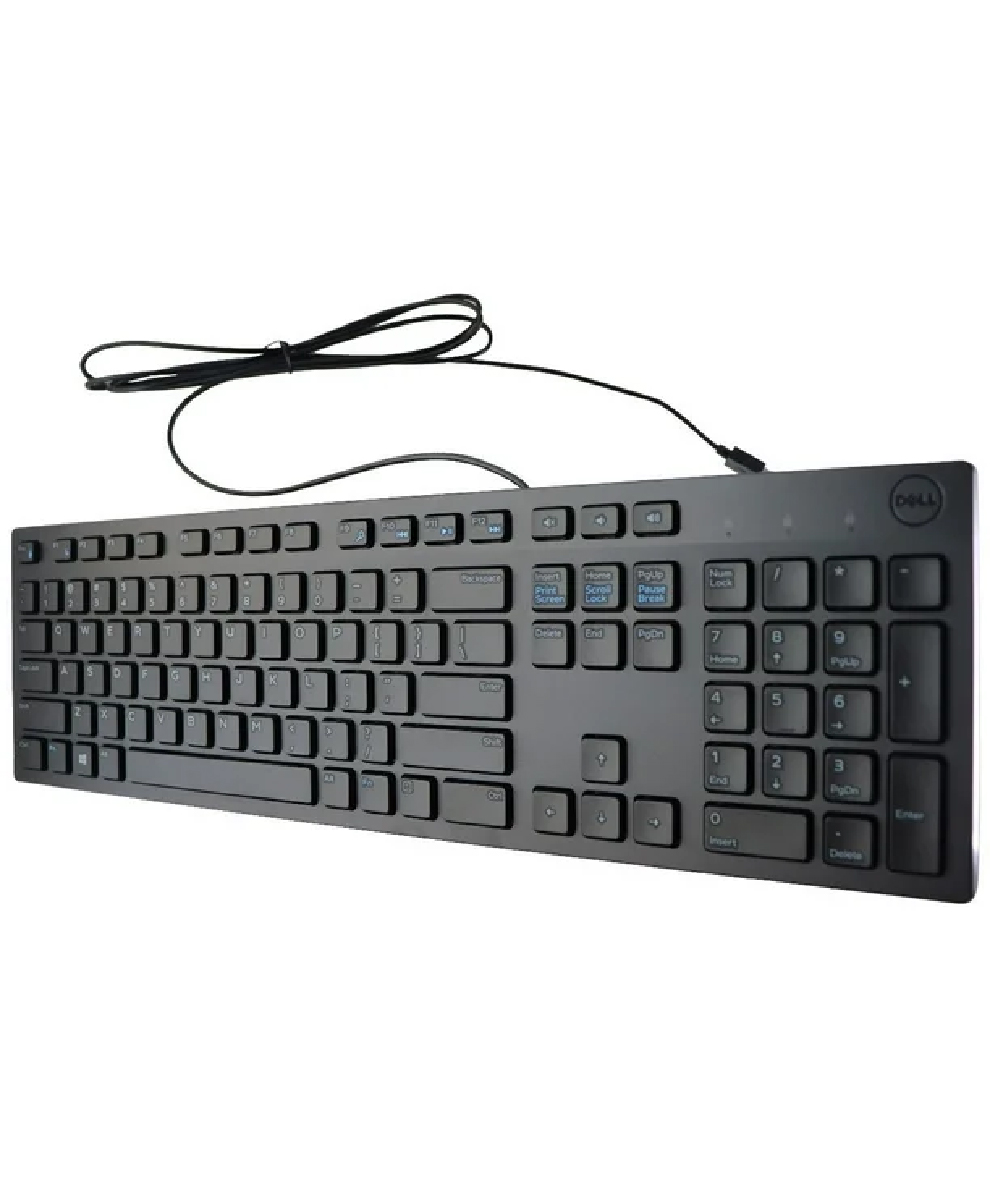 D-e-l-l Multimedia Ultra Slim Keyboard KB216 Smooth Keys, Slim Design PC and Laptop For Home and Office Use