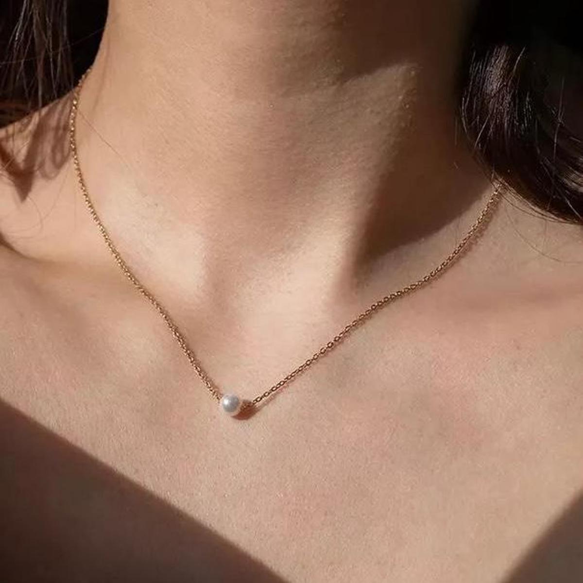 necklace for girls tiny pearl necklace for girls pearl necklace chain for girls gift for friends