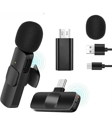 Wireless MIC Type C/Lighting/Android Wireless Single/Double Microphone For Interview, Vlogging , Podcast