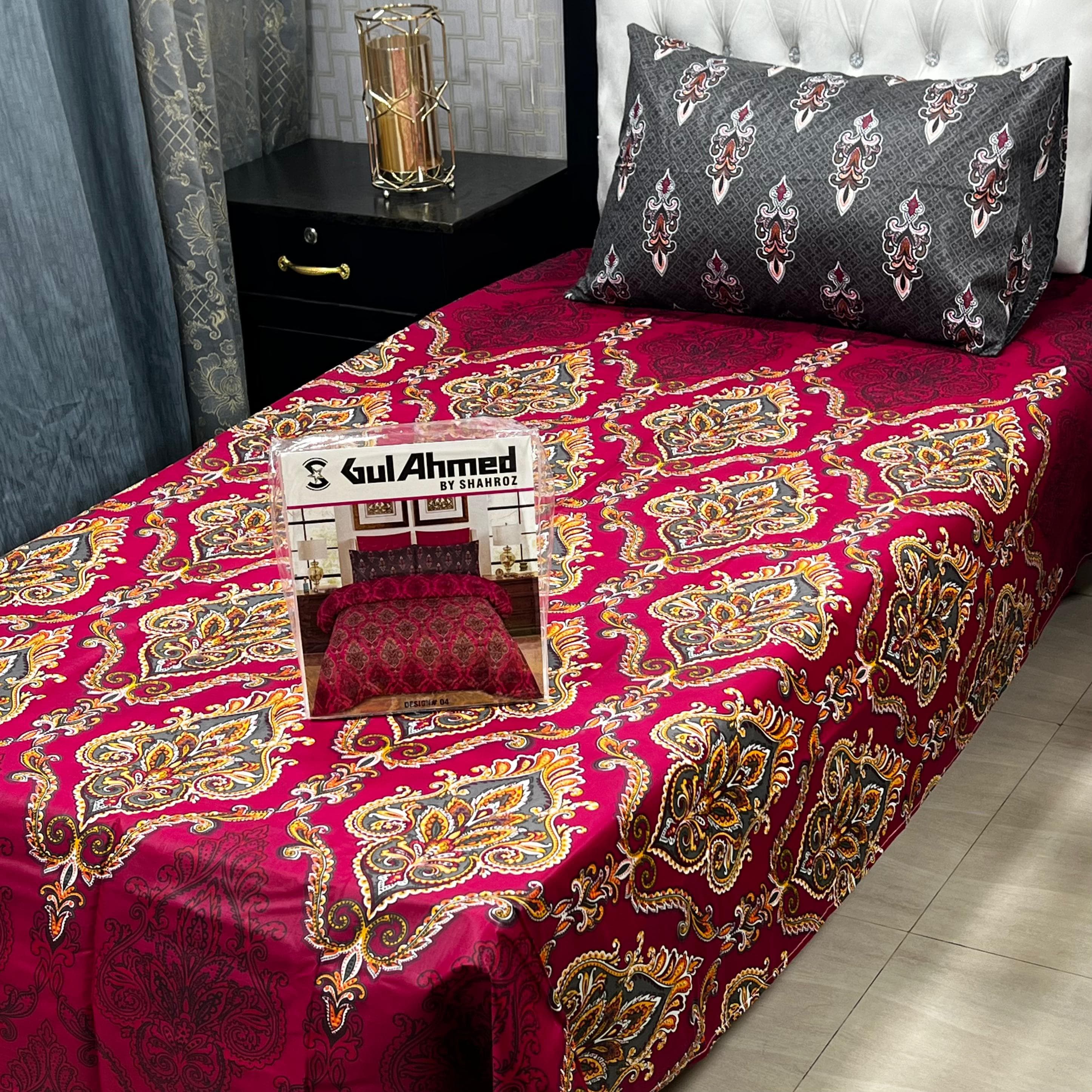 Multicolor - Pure Handloom Cotton Single Bedsheet (90 x 60 in)