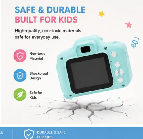 Mini Rechargeable Kids Camera 1080P HD | Digital Photography and Video Toy Camera with 2.0 Inch Color Screen | Portable Lightweight USB Rechargeable Camera for Children | Best Birthday Gift for Boys and Girls Ages 5 to 10 Years Old
