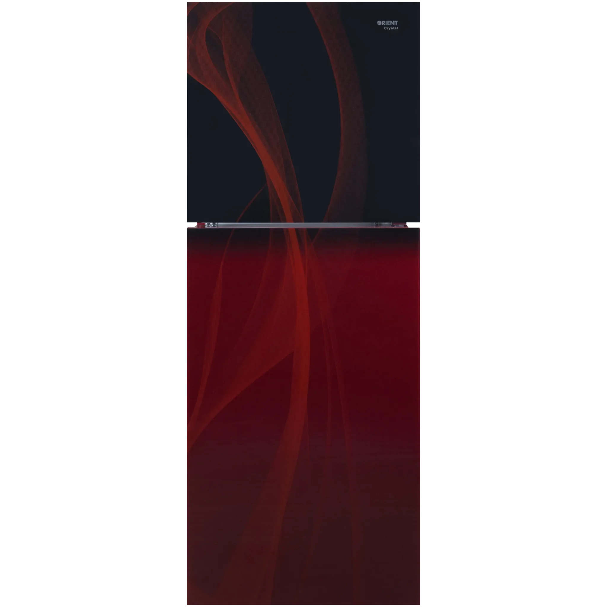 Orient Crystal 380I 380 Liters Inverter Refrigerator Glass Door Glaze Red Japanese Compressor