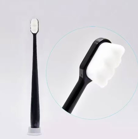 Ultra Fine Soft Toothbrush Nano Bristle Adult Tooth Brush Teeth Deep Cleaning Dental Oral Care Antibacterial Gum Health Hygiene Super Micro Toothbrushes For Sensitive Gums Fiber Thin Hair Whitening Superfine Thick Bristled Cleansing Handle