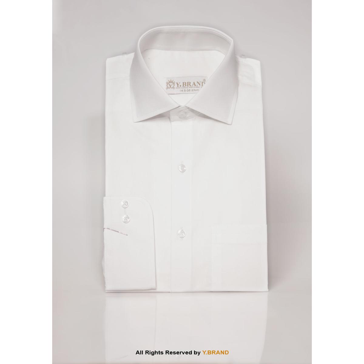 Y.BRAND-White soft Egyptian classic formal shirt for men-FS-1020
