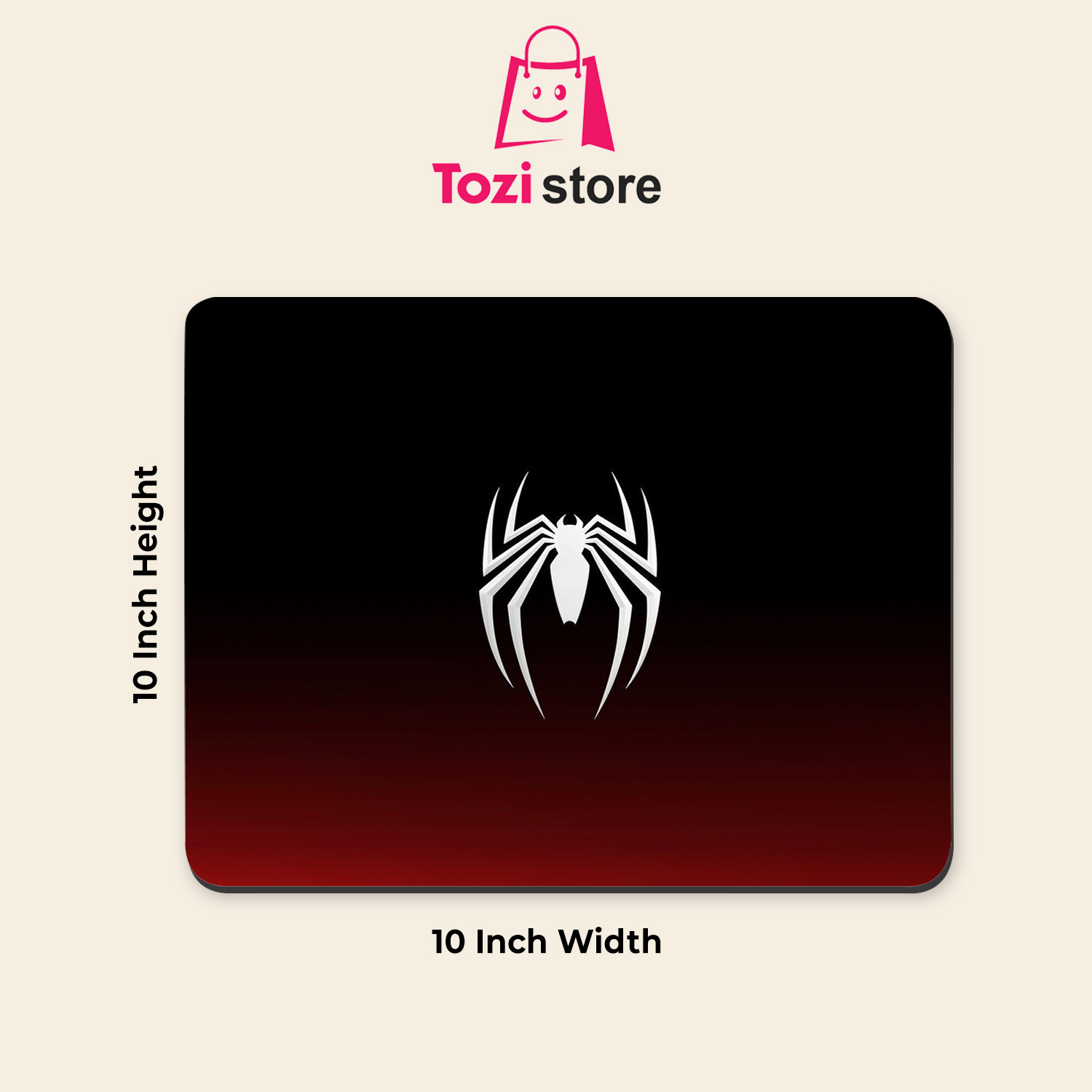 Gaming Mouse Pad Premium  8" x 6.5  Thick Non-Slip Rubber Base, Smooth Cloth Surface for Precision Control - Tozistore