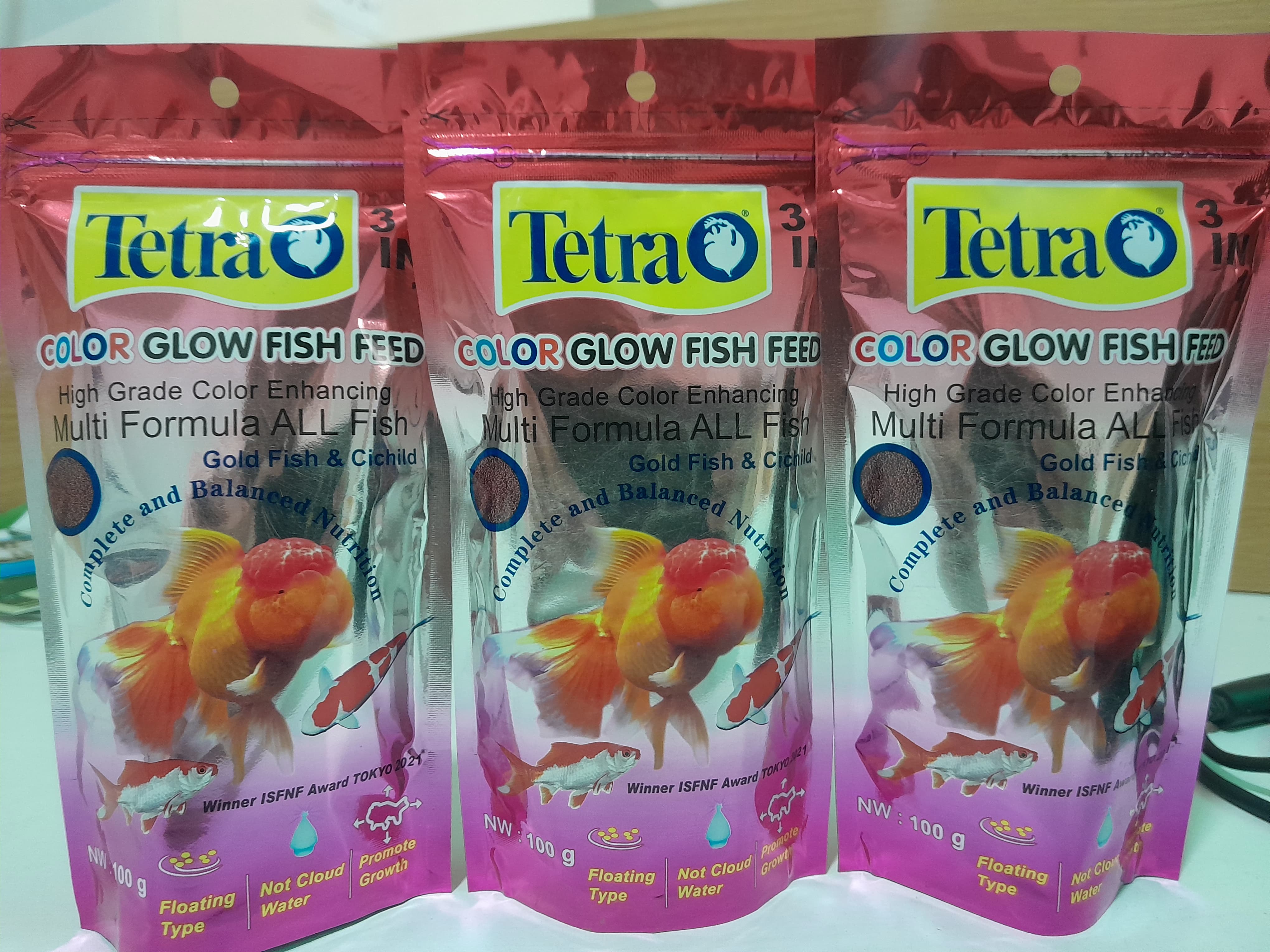 Pack of 3 Tetra Mix Fish Food 100g.