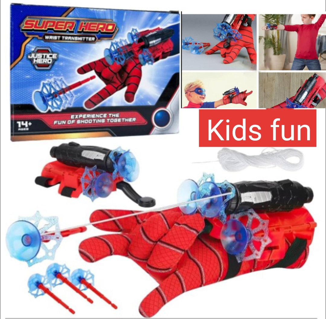 Ultimate Kids 2024 Web Shooter Super Hero Toy Set Action Figure Fun Spider Gloves Man Web Shooter for Kids, Launcher Spider Kids Plastic Cosplay Glove Action Hero Launcher Wrist Toy Set Funny Decorate Children Funny Collectible Educational Toy + free ship