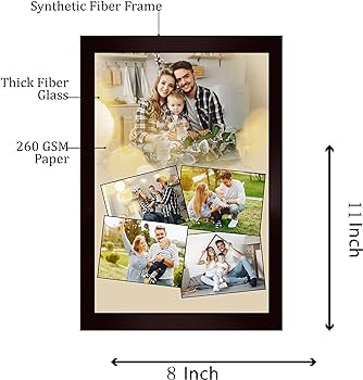 Customizable Digital Photo Frame with Crystal Finish, Available in Sizes 4x6 to 12x18