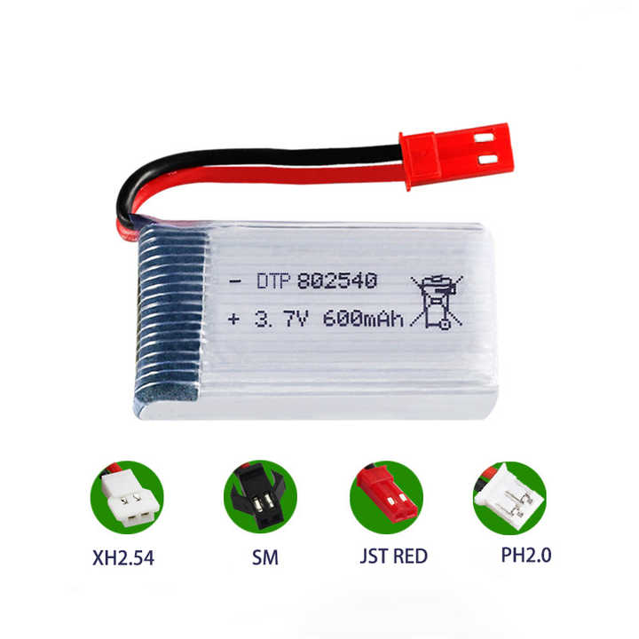 3.7V 850mAh 20C 1S LiPo Battery – Rechargeable High-Performance Battery for RC Drone, Helicopter & Quadcopter