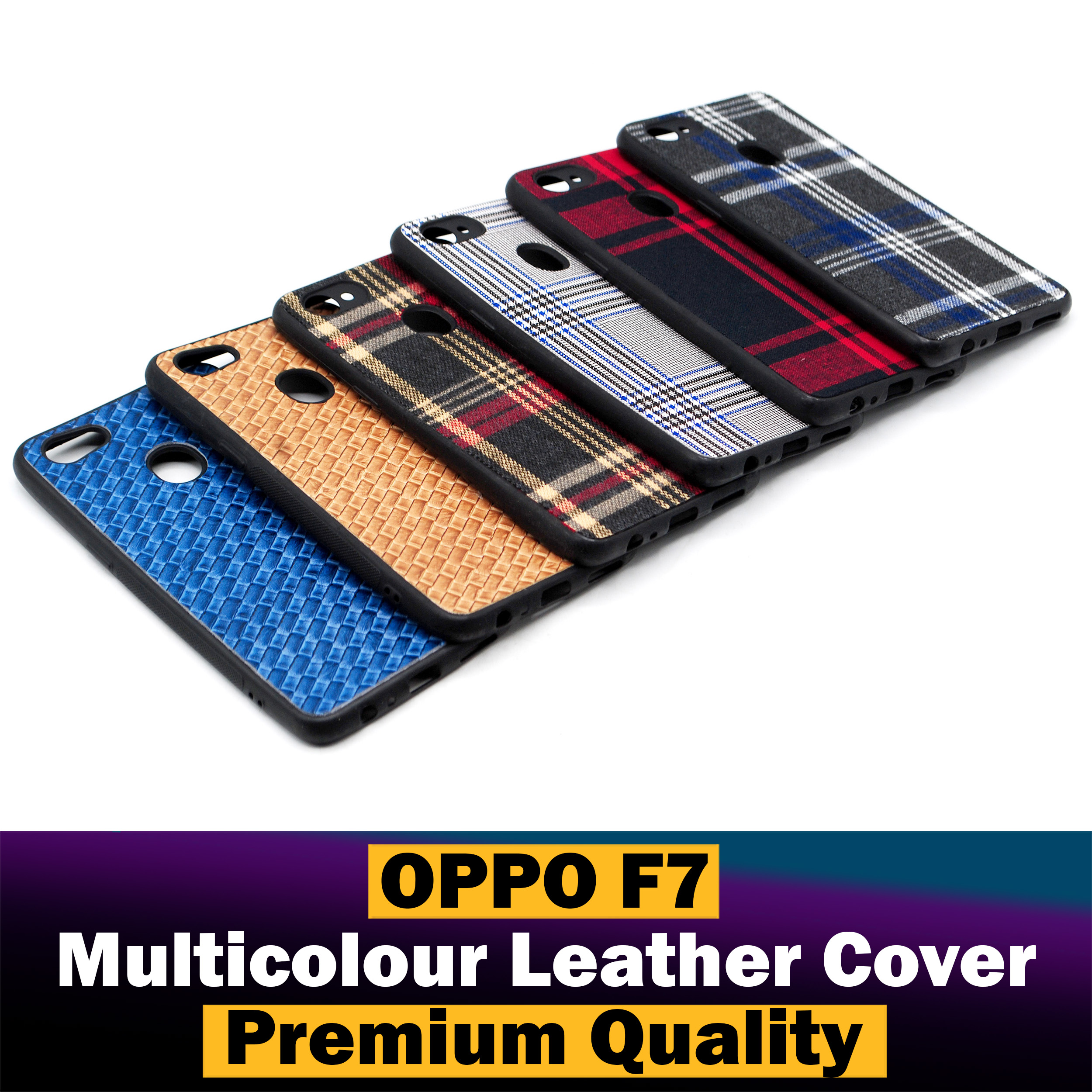 oppo f7 back cover leather