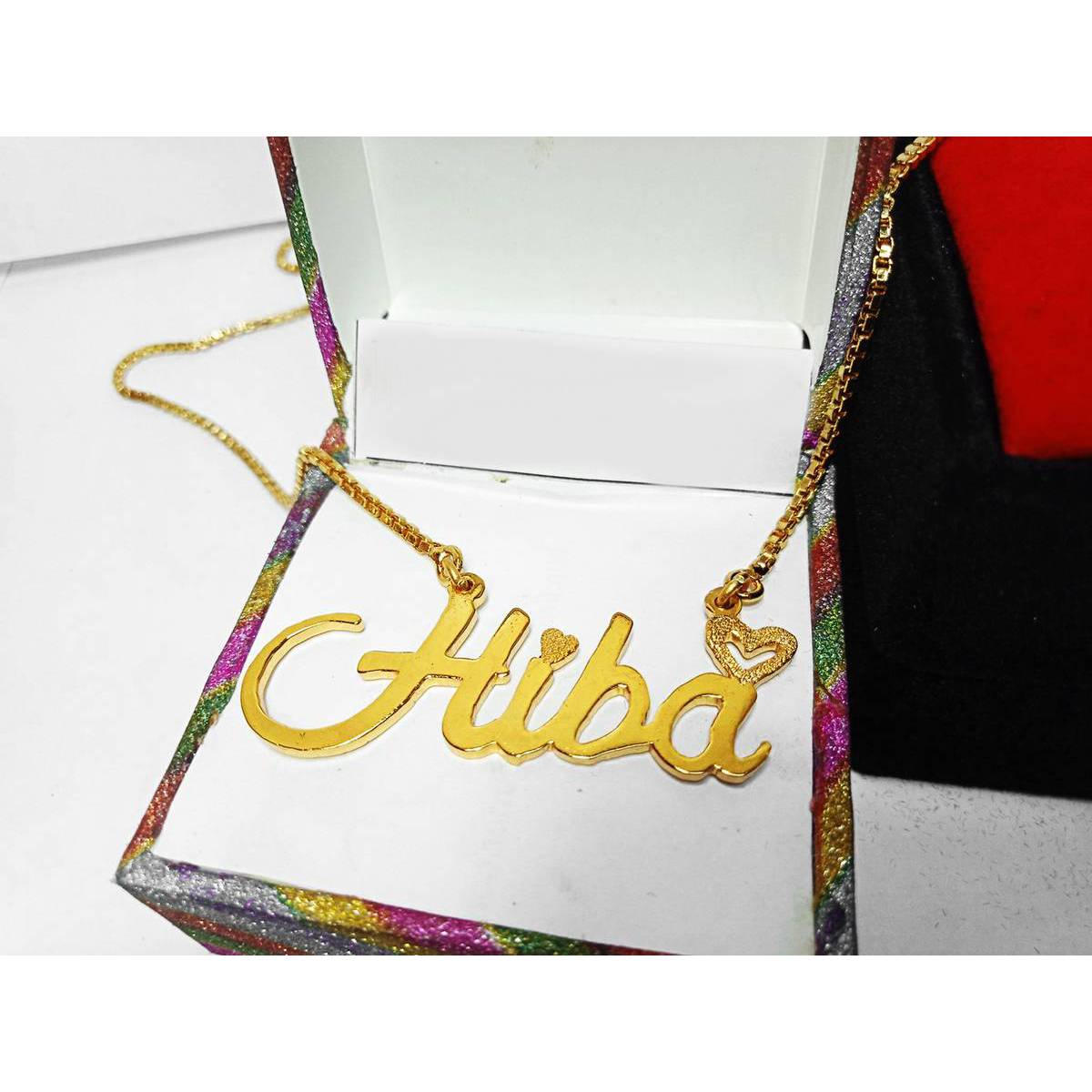 Custom 24K Gold Plated Name Necklace 
