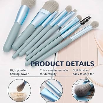 8 Pcs Mini Makeup Brush Set – Soft Bristles, Travel-Friendly, Professional Beauty Tools Kit