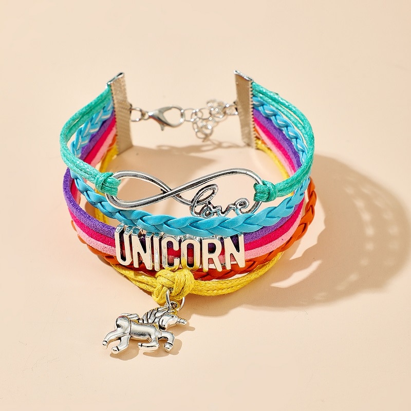 Leather Unicorn Bracelet