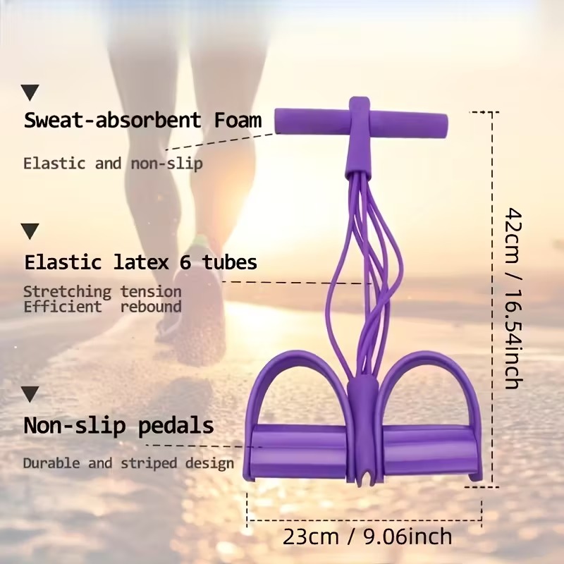 Pull Reducer Resistance Training Bands Tummy Trimmer Bally Fat Burner Body Exerciser Weight Loss Home Gym Home Workout Arm Muscle Builder Double Pull Rope Body Trimmer Pedal Exerciser Yoga Crossfit Exercise Arm Exercise Tummy Body Building Training Unisex
