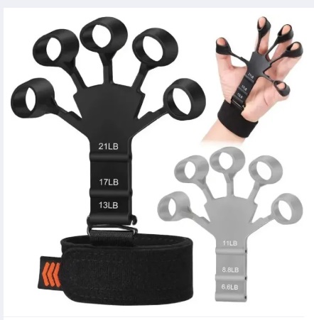 Finger Gripper - Guitar Finger Exerciser Hand Strengthener Hand Trainer - Hand Gripper - Exercise Tool - Silicone Made Strong Body Building - Grip training equipment