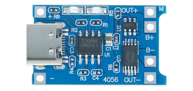 TP4056 Type-C / Micro-USB 5V 1A 18650 Lithium Battery Charger Module | Li-ion Charging Module with Dual Protection Function | Original Module