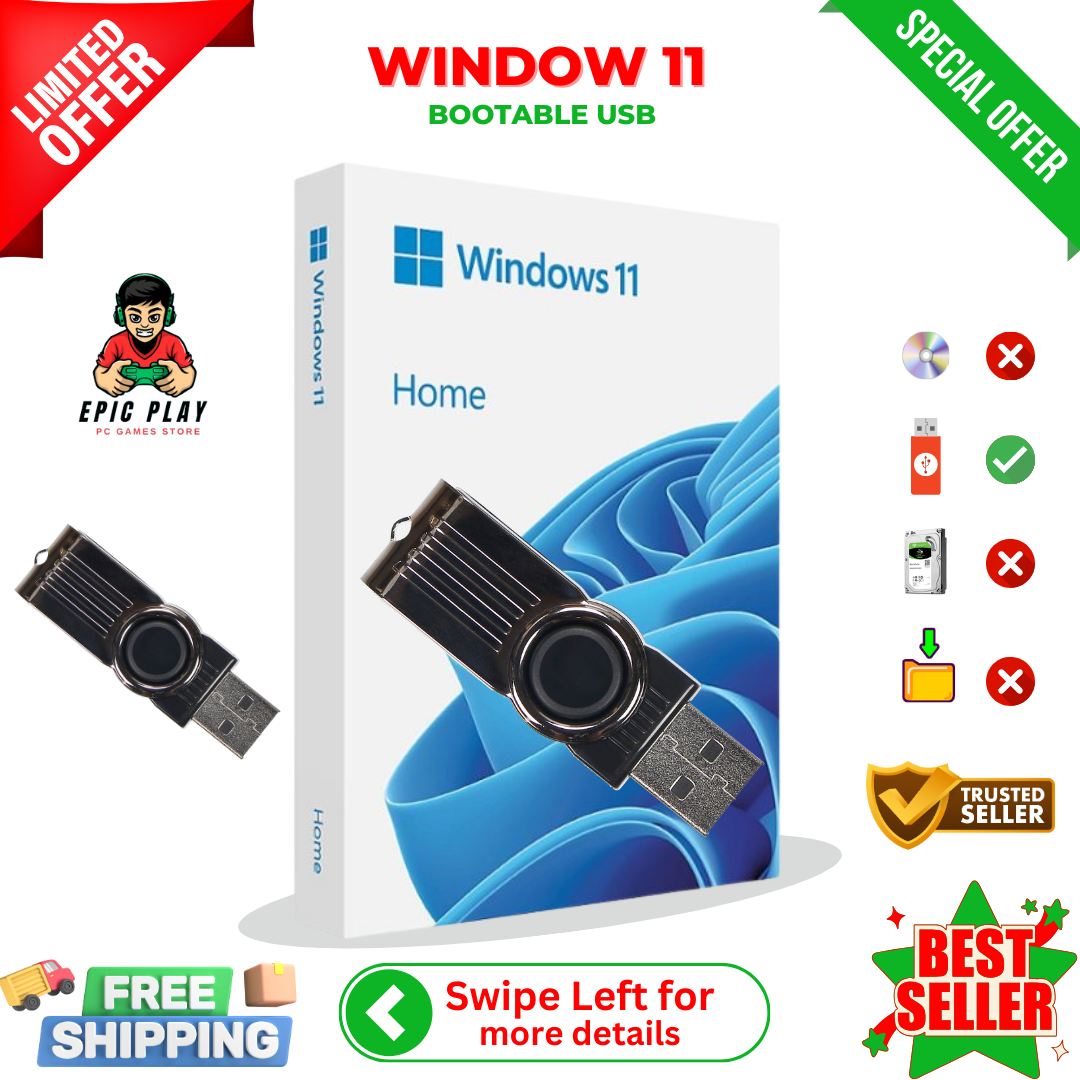 Microsoft Windows 11 64Bit 8GB Bootable USB Original Windows 11 Life Time  Pre-Activated | Latest Version DEc 2023