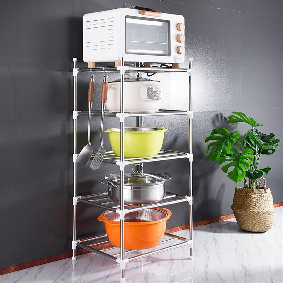 Special Offer】5-Tier Wire Shelving Racks Stainless Steel Shelf Kitchen  Storage Organizer: Buy Online at Best Prices in Pakistan | Daraz.pk