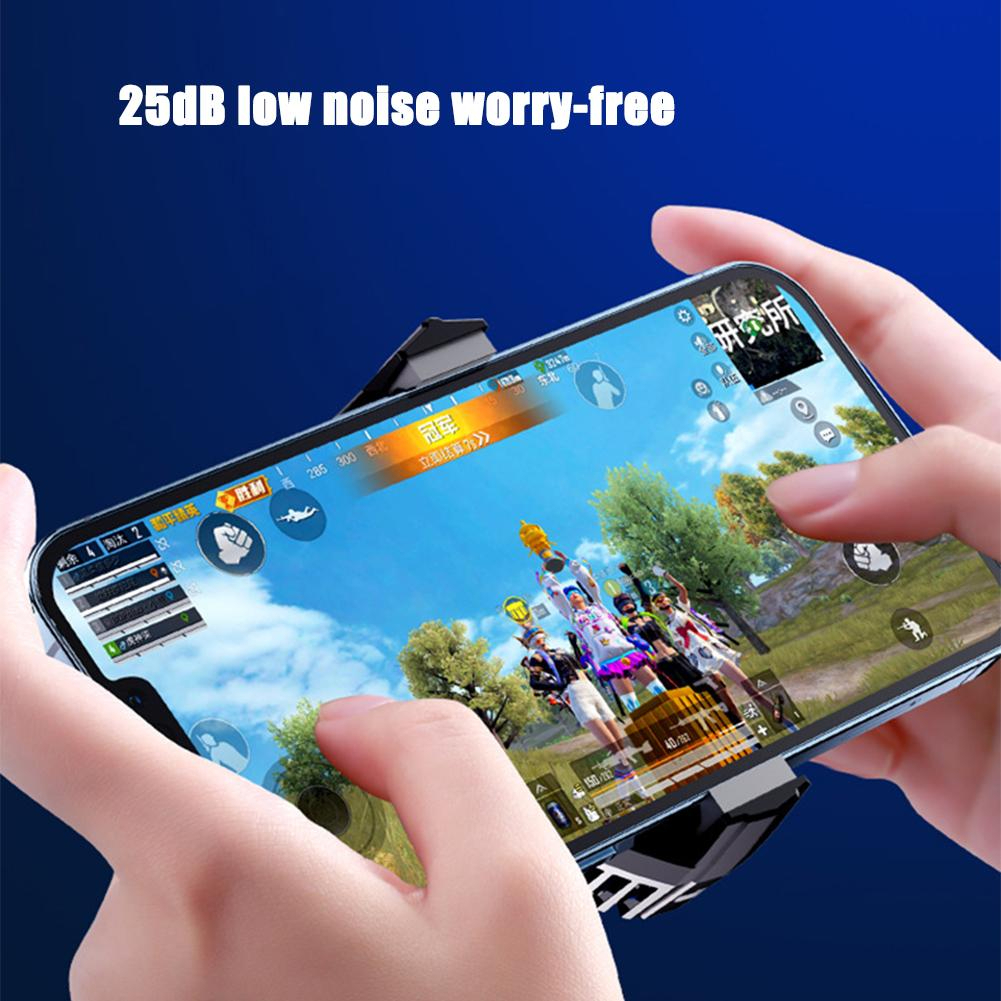AL07 Mobile Phone Cooling Fan | Dual Gears Two Speed Modes | Game Phone Cooler System Plugin Silent Radiator RGB Lights | Adjustable Portable Heat Sink Semiconductor USB Phone Radiator Stand Gamepad Trigger Controller Holder Cooling Fan For PUBG FREEFIRE