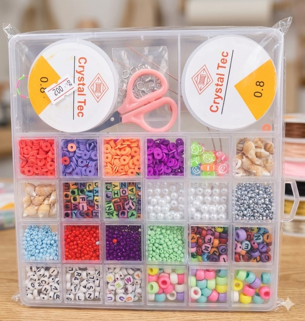 DIY Bracelet Making Kit for Girls, Jewellery Making Kit for Kids DIY Bead Set Making, Toys for Girls Multicolor