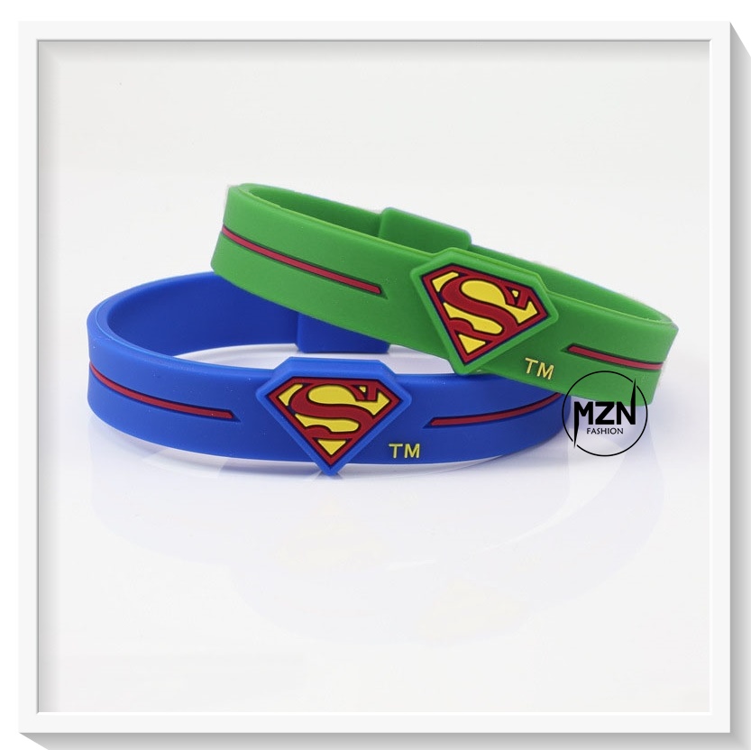 Fine Quality Superman Logo Silicon Wrist Band For Boys