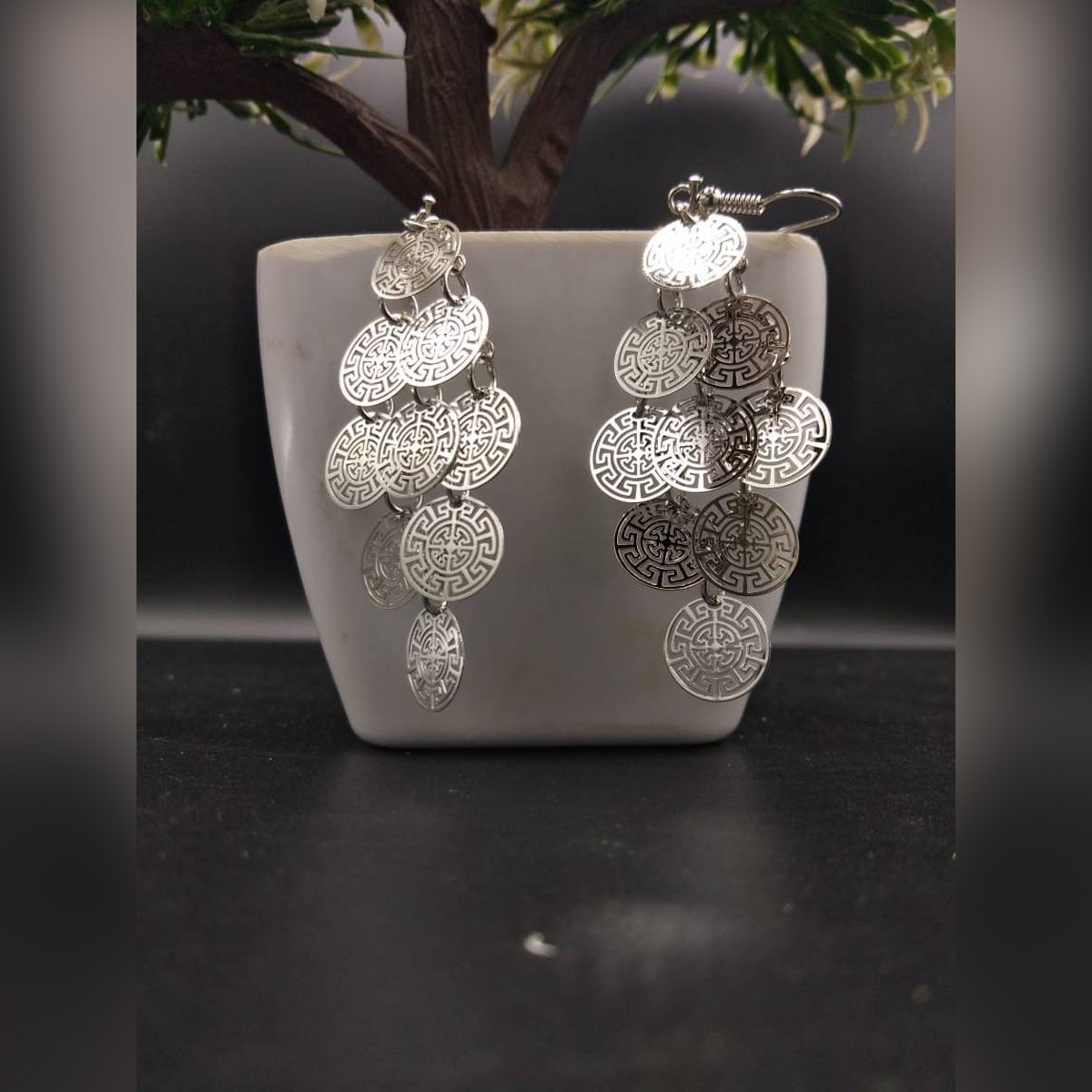 New Stylish Funky Drop Earrings For Girls - Stainless - Silver