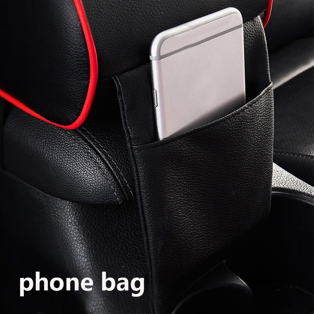 ETOP】Car Armrest Box Mat Pad Car Memory Foam Armrest Cushion Center Console  Armrest Pillow With Mobile Phone Holder Storage Bag