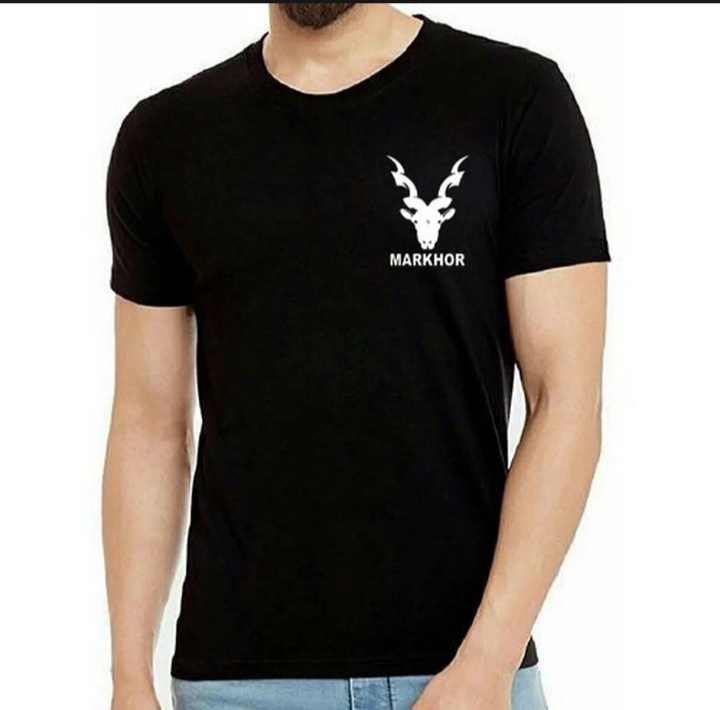 Markhor Logo T Shirt For Mens Printed T-Shirt Half Sleeves Round Neck Tshirt