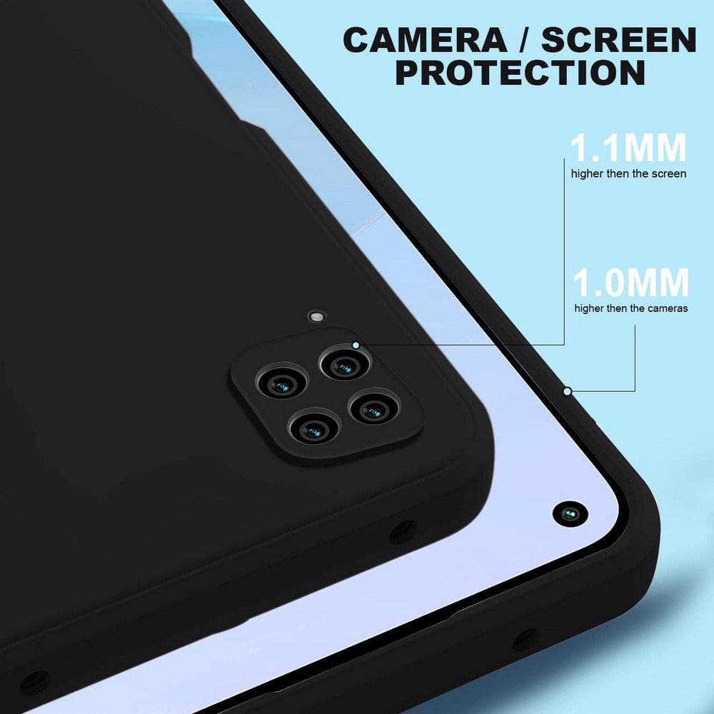 Samsung Galaxy A22 4G Matte Black Soft Silicone TPU Back Cover with Camera Protection