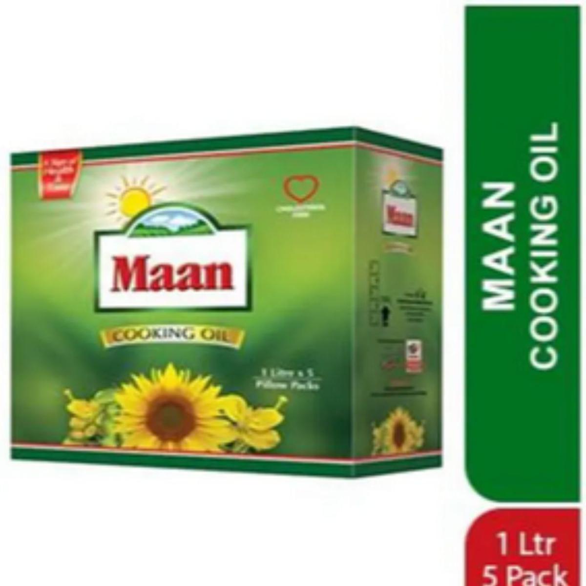 Maan Cooking Oil 1 Ltr X 5 Pouches Daraz.pk
