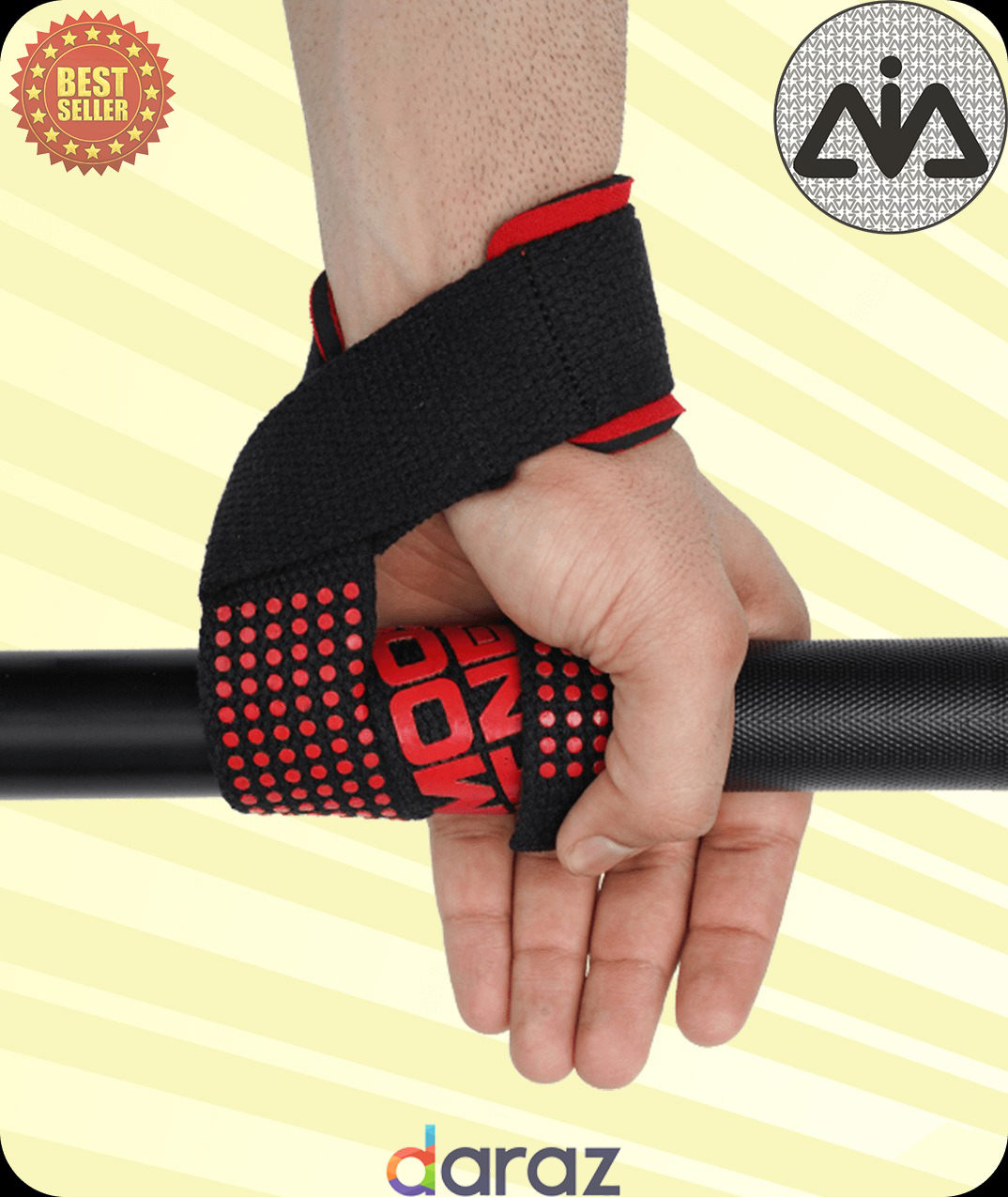 AAi Gym Wrist Strap Weightlifting Hand support | cotton Bar lifting strap24" Strong Cotton Weightlifting Wrist Straps To Support Grip and Lift Heavier - Ultimate Workout Deadlift Straps for weight lifting