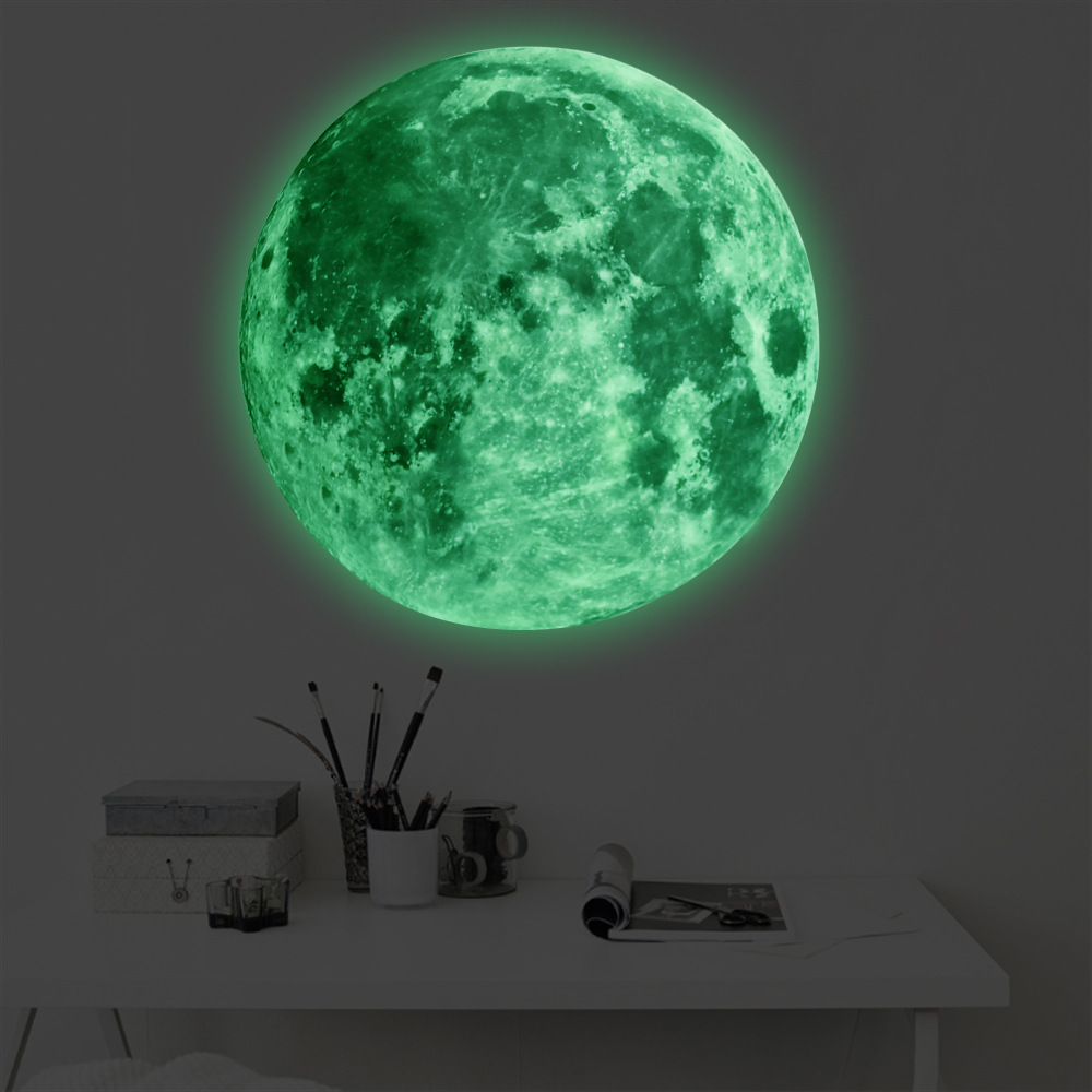 Glow in the Dark Stickers / Glowing Moon Earth Stars 3D Bubble Wall