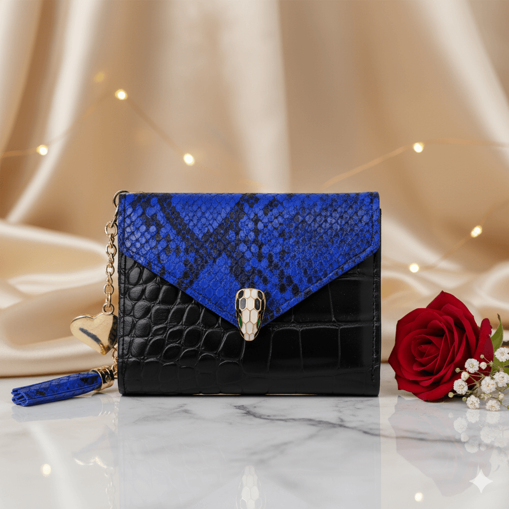 Mini Trifold Wallet for Girls and Women, PU Leather, Zip Closure, Compact Design