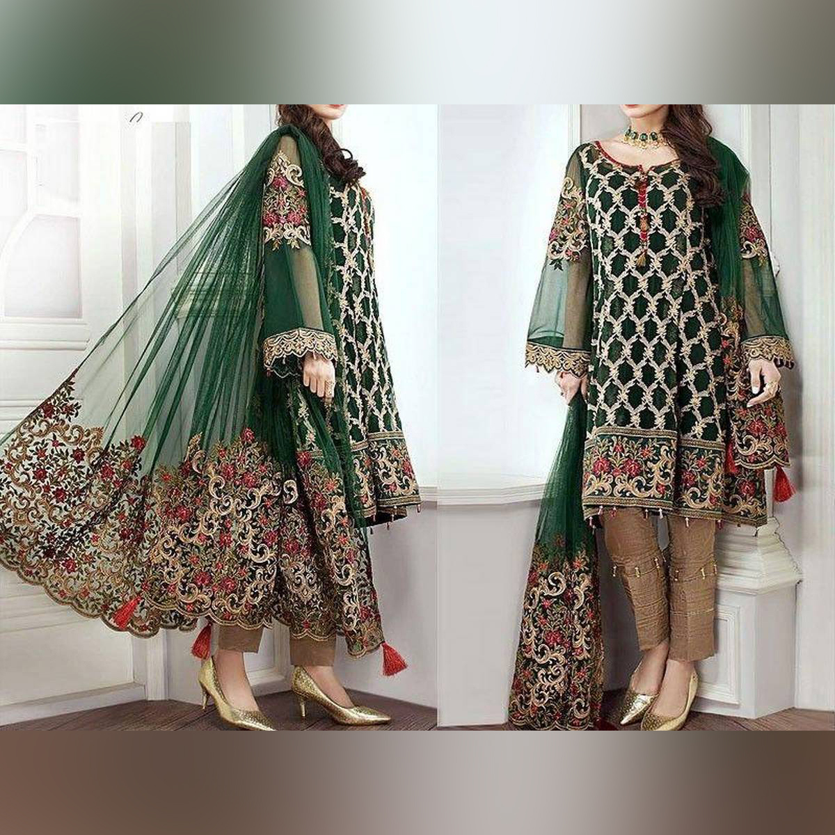 baroque chiffon suits