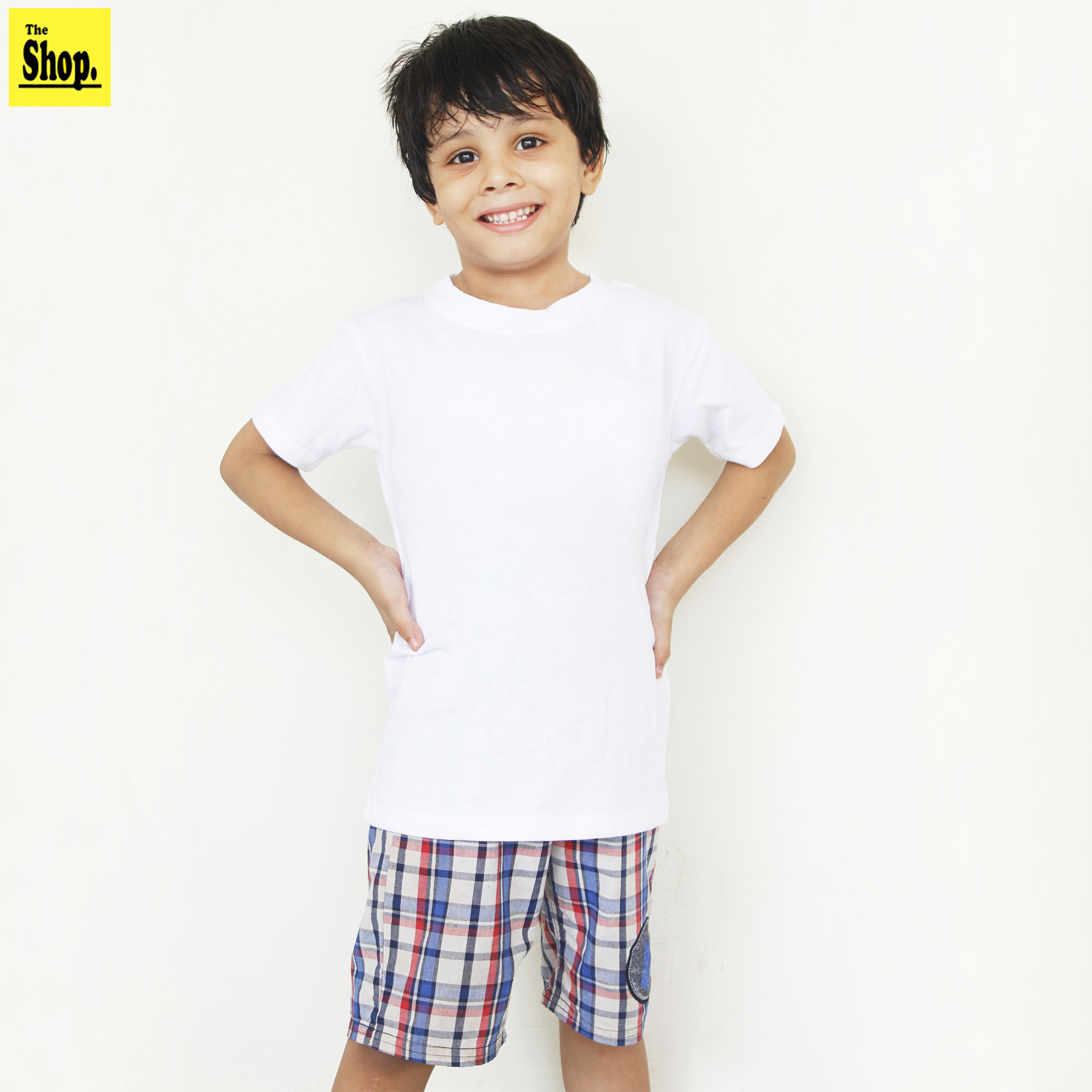 The Shop - Basic Round Neck Half Sleeves T-Shirt For Boys & Girls Kids, 1 Year To 14 Years  - RN-HS1