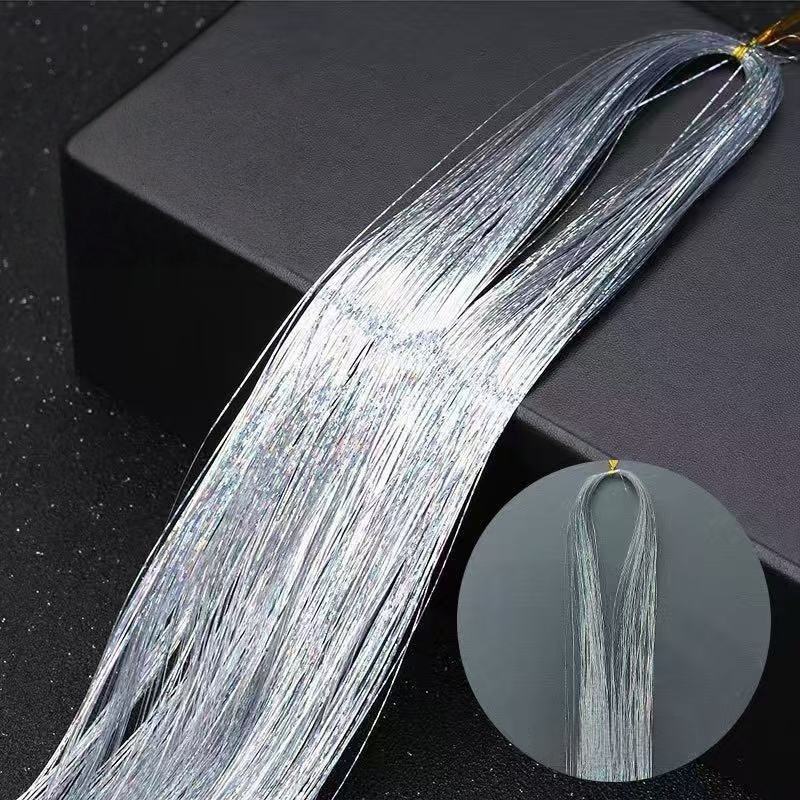Glitter Hair Tinsel Extensions | Shiny Sparkle Hair Strands | Party, Festival & Fashion Hair Accessories | Multiple Colors