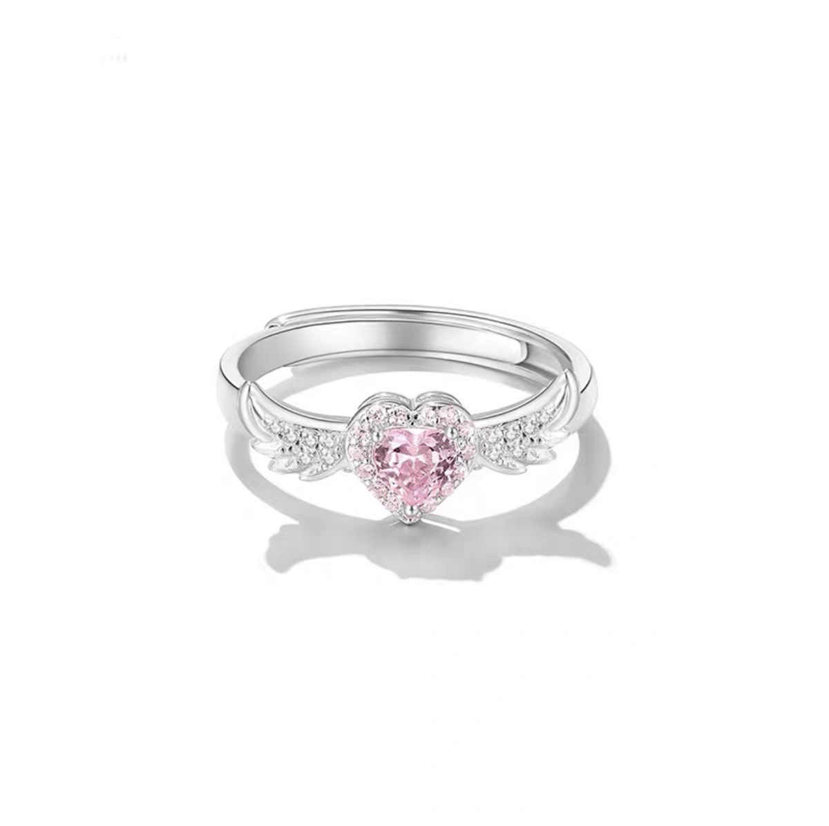 Angel Fairy Wings  Engagement Couple Ring  Promise Rings Platinum Plated Fashion for Lovers Couple Girls boys Resizable  Design Cubic Zirconia Stone Trendy  Finger Jewelry Adjustable  Perfect Gift For Anniversary Valentine Day  Party, Wedding  Daily Wear