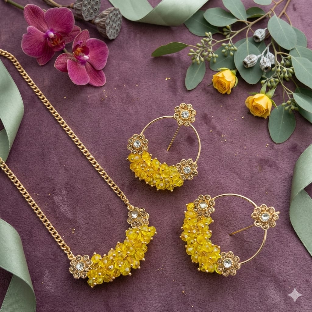 Crystal Gajra  Set  New stylish Long lasting polish