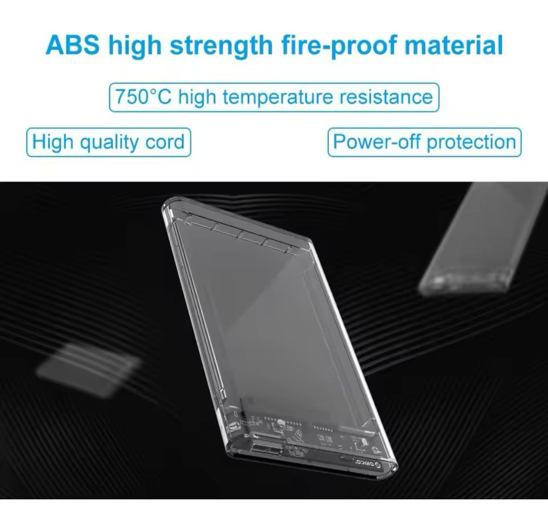 3.0 Fast USB Portable HDD SSD 2.5" Hardrive External Case Hard Drive Case 5Gbps High Speed Fast Data Transfer