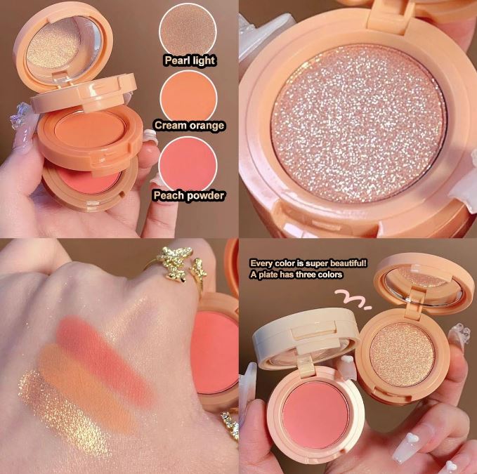 3 in 1 Makeup Palette- Glitter Eye Shadow, Contour, Highlighter Miss Lara
