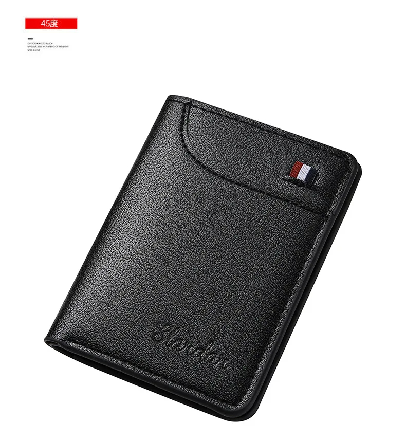 Premium Black Leather Wallet for Men Slim Bifold – Stylish Gents Wallet with Card Holder & Cash Compartments, Luxury Minimalist Design Mens Wallet, Durable PU Leather Purse for Men, Compact Lightweight Wallet for Daily Use, Elegant Black Vallet for Men