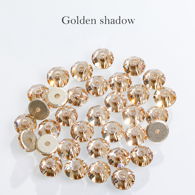 1000pcs 4mm Round Sew On Stone Crystal Color XILION Lochrose Sew On Rhinestone with One Hole for Wedding Dress