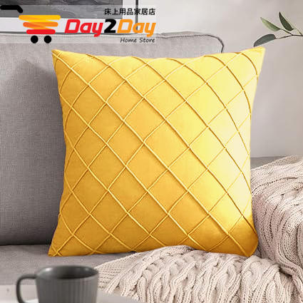 Diamond Dutch Velvet Cushion Cover – Soft, Embossed & Stylish Sofa Pillow for Home Decor