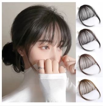 3D Remy Human Hair Air Bangs For Girl Women Forehead Reissue ONE Clip in Hair Extensions Natural Fringe Hairpiece 4 Colors
