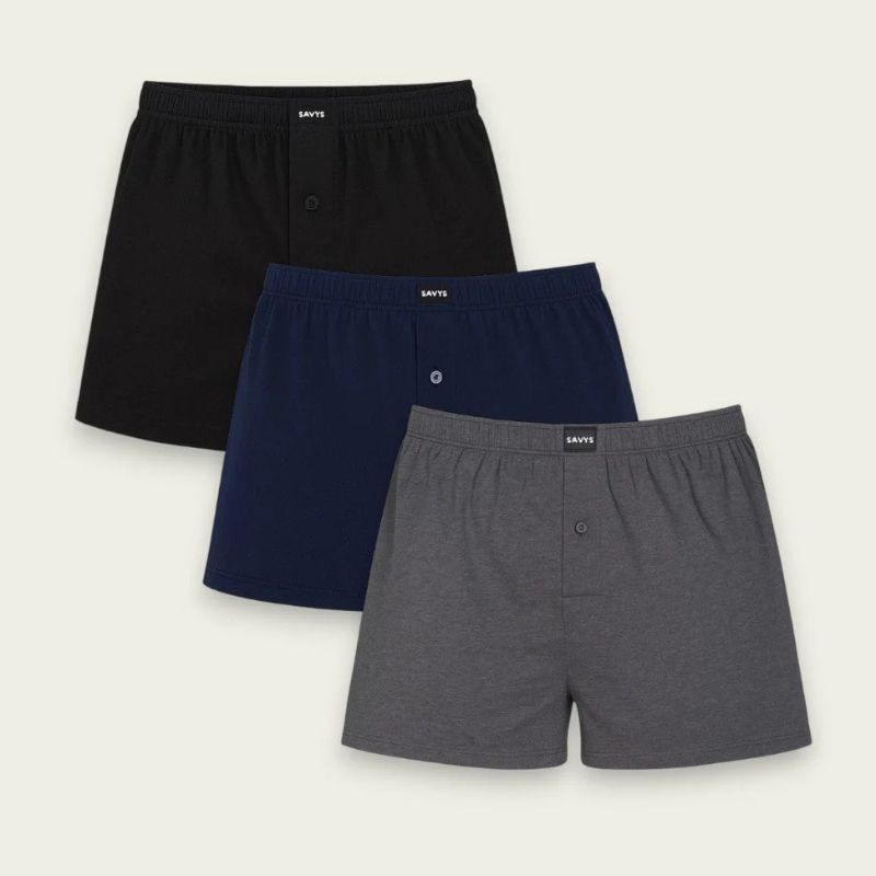 Savys - Men Cotton Boxers - Underwear For Mens - Breathable Fabric For All Day Comfort - Undergarments - Super Soft Micro Nylon Waistband - Underwear For Boy - Body Adaptive Fit -100% Cotton