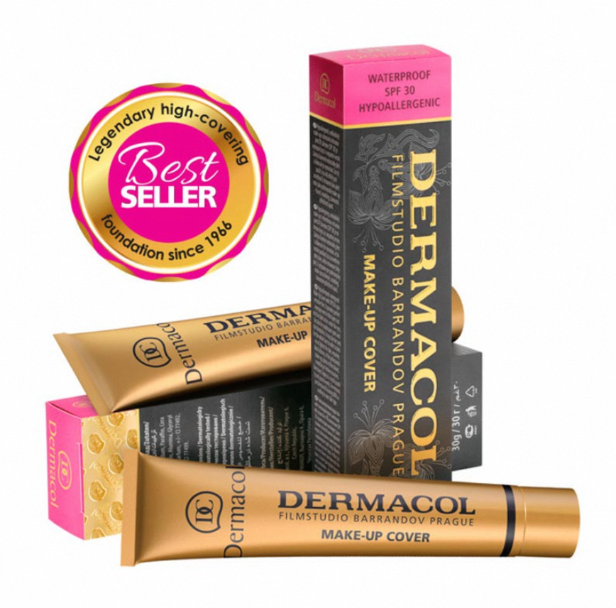 Dermacol Flawless Canvas Full Coverage Foundation (Shades 11 & 12) – Legendary Water-Resistant Makeup Cover for a Smooth, Perfect Finish